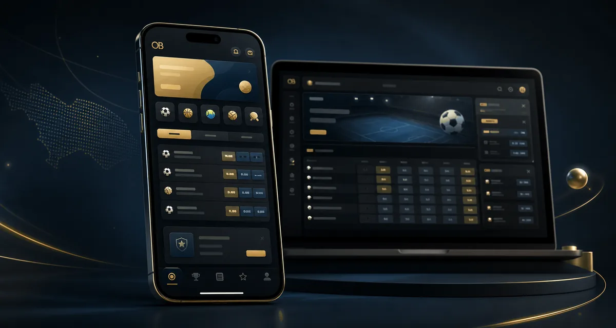 Oltinbet mobil ilovasi interfeysi: O'zbekistondagi futbol va sport garovlari uchun telefon ekrani